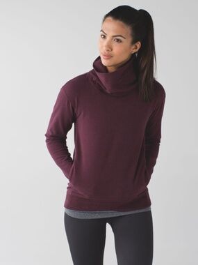 Lululemon On The Double Pullover | Heathered Bordeaux Drama | Size 4